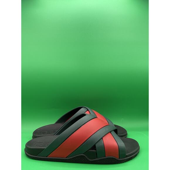 Gucci Pursuit Web Slide Black Rubber Size EU 46/US 12 OG Box - Picture 1 of 7